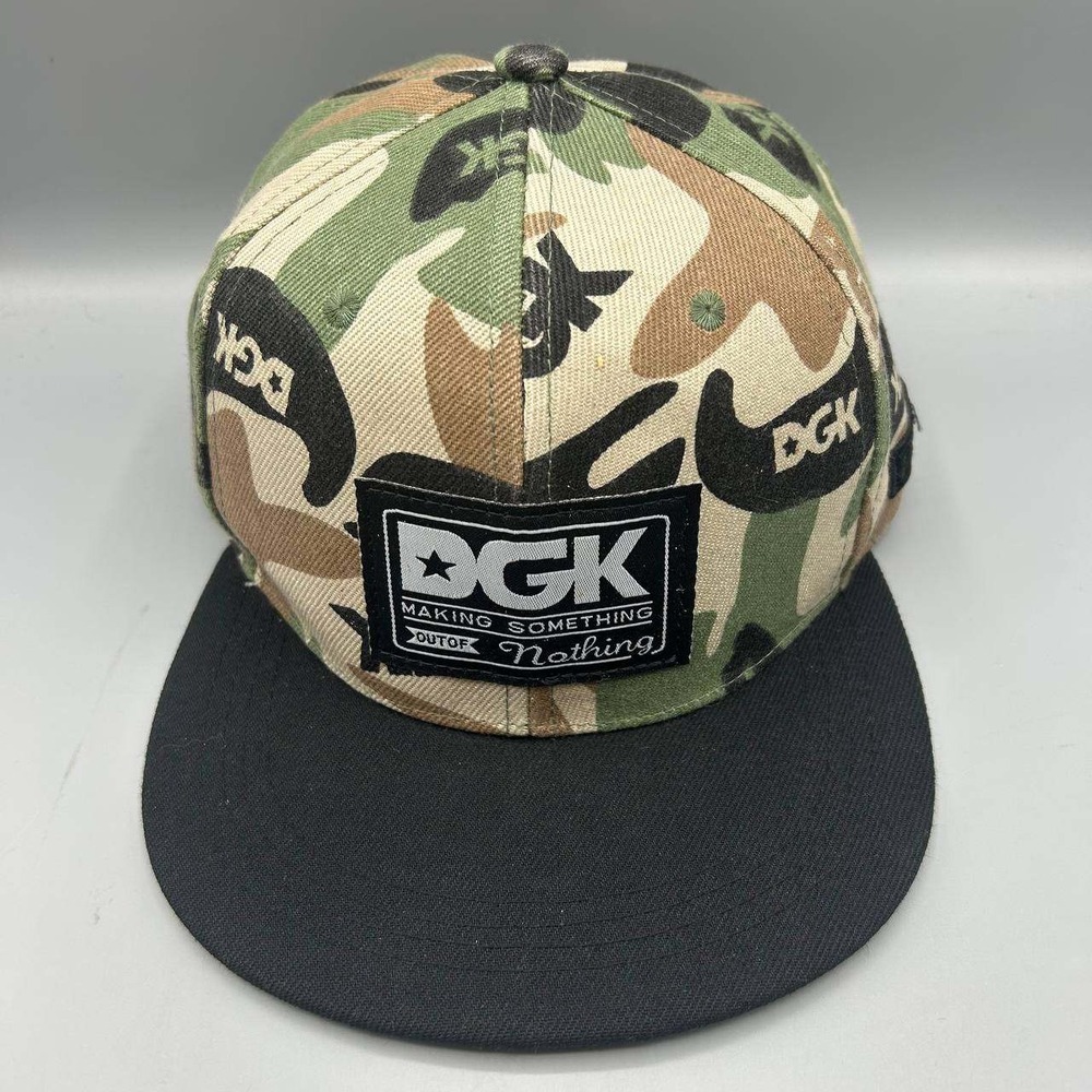 DGK Making Something Out of Nothing Hat Men Brown Green Camo Snap Back Cap